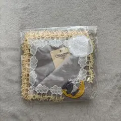 近沢レース　夢喰いバク　グレー　タオルハンカチ