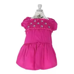 新品 アナスイ ANNA SUI 犬服 M バラ刺繍ティアード ワンピースのサムネイル