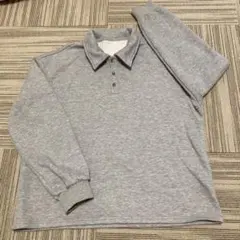 DAZY グレー 長袖ポロシャツ風トレーナー　Lサイズ