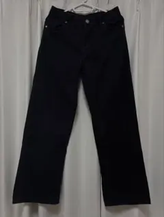 H&Mブラック ワイドレッグデニム