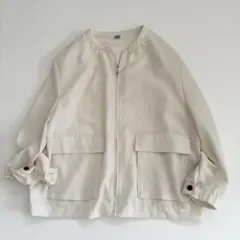 美品　ジェイプレス　24SS ボイルドワッシャー ブルゾン 洗える　8分袖