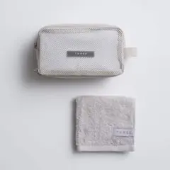 新品未使用未開封 THREE ワンマイル メッシュポーチ＆ハンドタオルのサムネイル