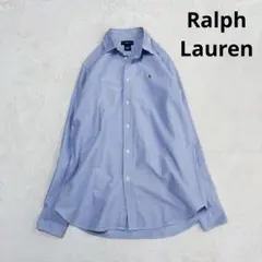 極美品 ラルフローレン オックスフォード BDシャツ サックスブルー L相当