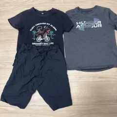 恐竜TシャツとUnder ArmourTシャツセット