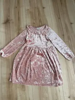 H&M ベルベット ピンク ワンピース 122/128