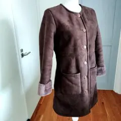 【Simple Life】ブラウン ムートンコート