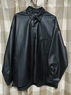 HARE　ハレ　レザーシャツ　黒　合皮　ワイドシルエット　オーバーサイズ