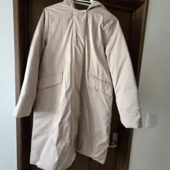 NATURAL BEAUTY BASIC フード付きロングダウンジャケット L