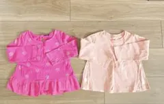 babyGap他　ピンク系長袖Tシャツ 2枚セット