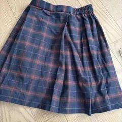 ネイビー チェック柄 プリーツスカート 150 UNIQLO ユニクロ