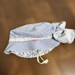 ミキハウス　女の子　UVカット帽子　日よけ付き　サイズM(50-52cm)のサムネイル