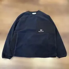 snow peak × WIND AND SEAコラボフリースプルオーバー 黒のサムネイル
