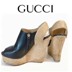 GUCCI グッチ　エスパドリーユ　ウェッジソール　パンプス　サンダル　靴