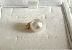 アコヤ真珠　ネックレストップ天然真珠パール18k