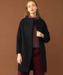 【美品】UNITED TOKYO ハイネックコクーンコート　1サイズ