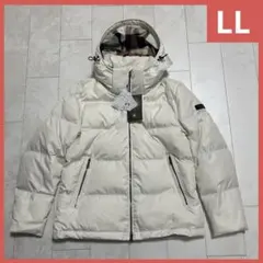 美品 バーバリーブラックレーベル ホワイト ダウンジャケット LLサイズ