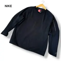 ナイキ テックフリース スウェット トレーナー黒 XLメンズ 春物 袖ファスナー