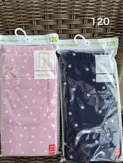 即購入可＊ユニクロ　120レギンス10分丈　レギュラーフィット2点セット　水玉星のサムネイル