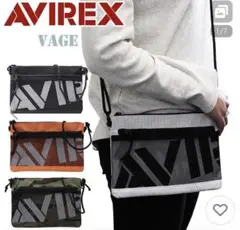 AVIREX メッシュサコッシュ 黒　ショルダーバッグ