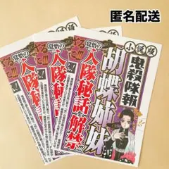 【匿名配送】鬼滅の刃 小説版 鬼殺隊報 胡蝶姉妹 リーフレット3枚セット