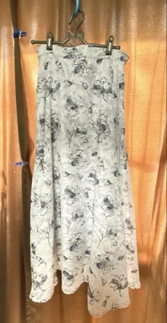 花柄ジャカードロングスカート Lサイズ