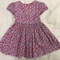 ラルフローレン フローラル コットン ベビードレス 9M