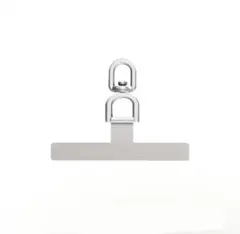 (新品)極薄 ステンレス製 スマホストラップホルダー 360°回転式 シルバー