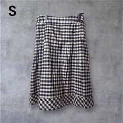 JIZZO ジッツォ ギンガムチェック フレアスカート シンプル カジュアル 春