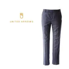 ★UNITED ARROWS ★美品　秋冬　ウール ストライプ　パンツ　紺