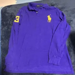 Polo Ralph Lauren 紫色 長袖ポロシャツ L