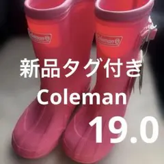 新品 Coleman キッズ レインブーツ ピンク 19.0cm コールマンのサムネイル