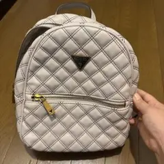 GUESS ツイード調 リュック ホワイト レア ✦極美品✦ - メルカリ