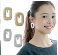 【新品未使用】ゴルードスクエアイヤリング　ニッケルフリー