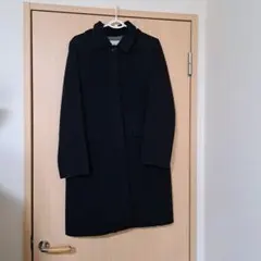 組曲　ロングコート　ネイビー　フードあり