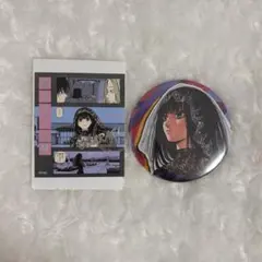 サカモトデイズ アテンションステッカー デコレクション缶バッジ 大佛 2点セット