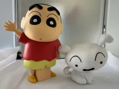 クレヨンしんちゃん ソフビフィギュア 野原しんのすけ シロ 2個セット