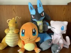おおきいポケモンぬいぐるみまとめ売り♪ カイリュー　ヒトカゲ　ミュウ　ルカリオ