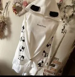 パンダ　パーカー　フード付き　レディース　なりきり