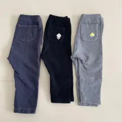 ユニクロベビー　10分丈パンツ3枚セット　サイズ80