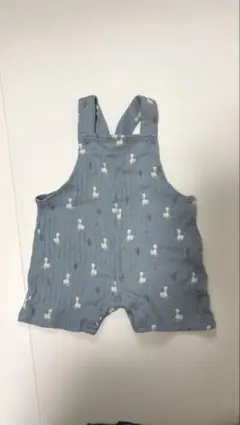 생일 오리 무늬 리브 소재 살로펫 롬퍼스 70cm