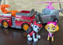 パウパトロールビークル　マーシャル スカイ ファイヤートラック　フライングヘリ