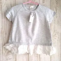 【新品】100cm　Tシャツ 裾レース　フリル　夏　サマンサモスモス　ラーゴム