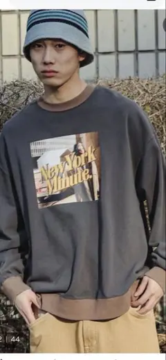 niko and ... レトロデジタルプリントウラケプルオーバスウェット