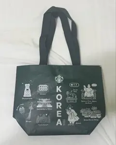 韓国限定激レア 韓国スタバ コリア リユーザブルバッググリーンM新品送料無料
