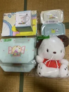 ポチャッコ　サンリオキャラクターズ当りくじ　ぬいぐるみ等6点セット