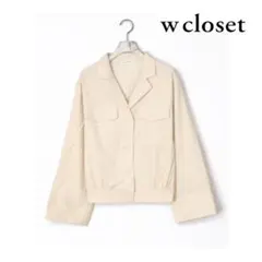 【wcloset】長袖開襟シャツはおり