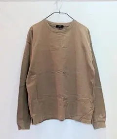 【 BEAMS 】ブラウン 長袖カットソー サイドスリット付き