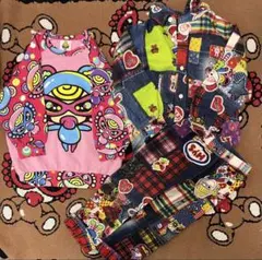 ヒステリックミニ　パッチワークキラテディ3点セット