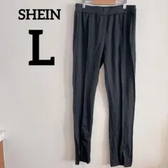 SHEIN 【L】ブラックレギンス 黒 ゆったりスパッツ