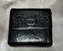 CHANEL カメリア　財布　ココマーク　ラムスキン　箱　証明カードあり